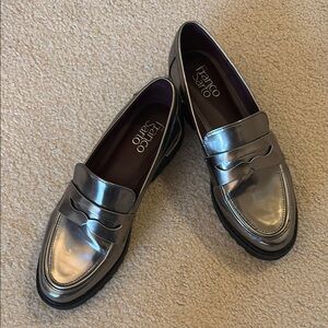 FRANCO SARTO | Metallic Carmynn penny loafer, size 7.5W -‎ EUC